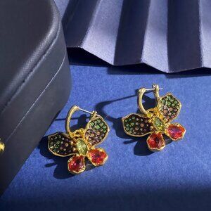 Swarovski Idyllia Multi-color Butterfly Earrings for Women
